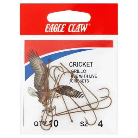 EAGLE CLAW CRICKET HOOKS 10PCK