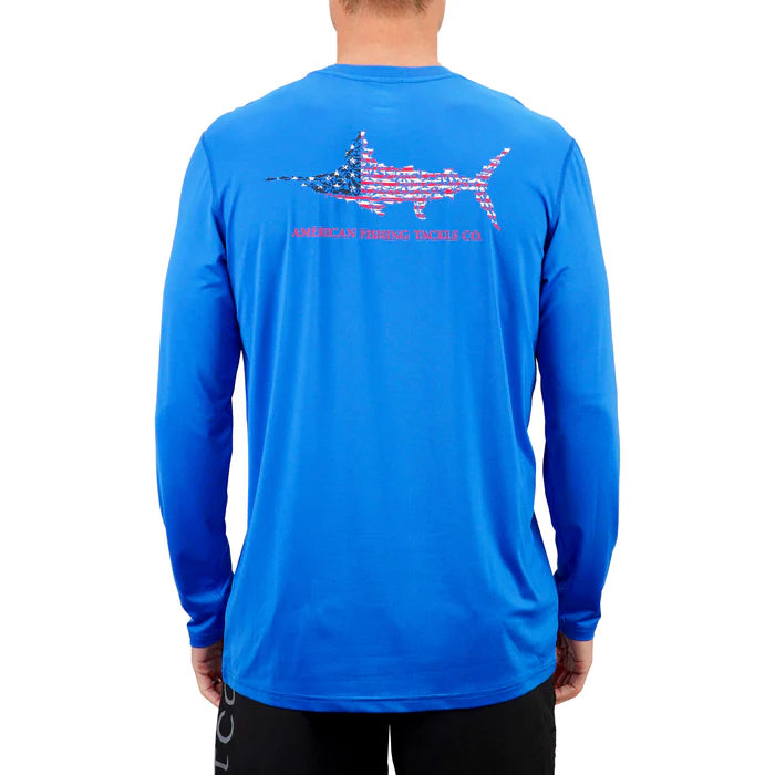 AFTCO JIGFISH AMERICAN UVX LS SUN PROTECTION SHIRT