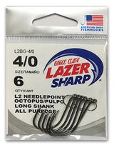 EAGLE CLAW LAZER SHARP L2 NEEDLEPOINT OCTOPUS HOOKS