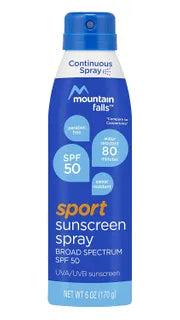 MOUNTAIN FALLS SPORT SUNSCREEN SPRAY SPF 50 6 OZ