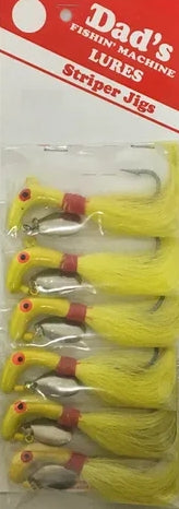 DAD'S FISHIN' MACHINE LURES 1 OZ PONY HEAD JIG YELLOW 1PK