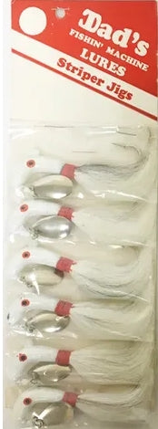 DAD'S FISHIN' MACHINE LURES 1 OZ PONY HEAD JIG WHITE 1PK